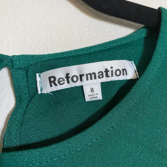 Reformation Gavin Dress in Emerald - Picture 9 of 11